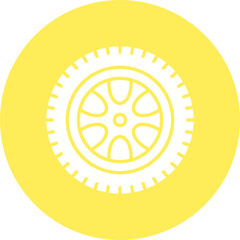 Wheel icon single vector illustration