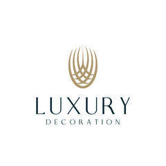 Luxury decoration logo design reflects elegance and sophistication with premium design for a polished brand identity corporate image editable vector