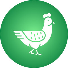 Chicken icon single vector illustration