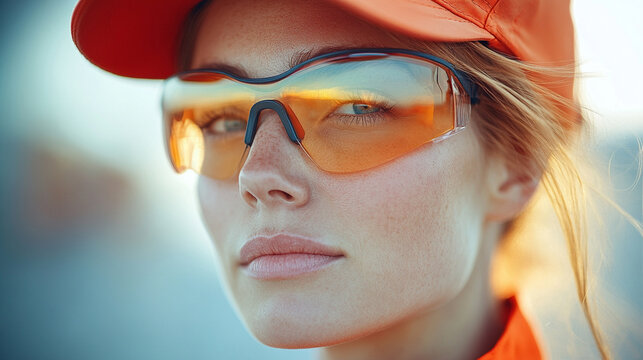 A modern and dynamic multiple exposure of a woman construction worker symbolizing Labor Day with blurred motion, representing hard work, dedication, and progress in the construction industry

