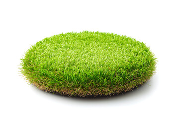 Synthetic grass carpet isolated on a white background