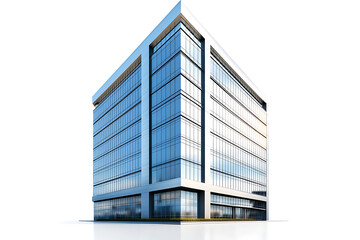 Obraz premium Tall office building realistic image isolated on a white background