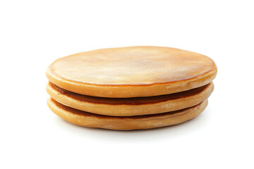 Thin pancakes isolated on a white background