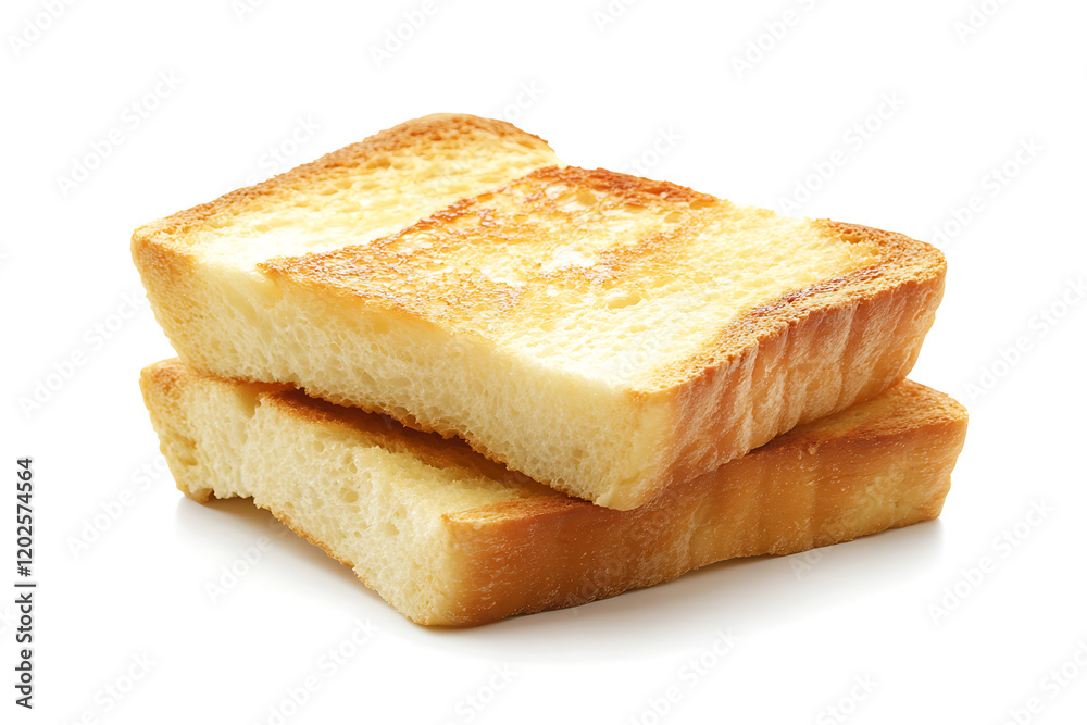 Poster toast bread slice isolated on a white background