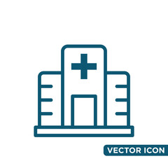 Fototapeta premium Simple Hospital Icon Design Template 