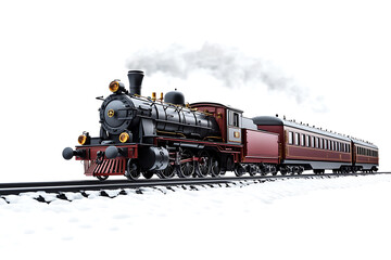 Obraz premium Train in motion clipart illustration isolated on a white background