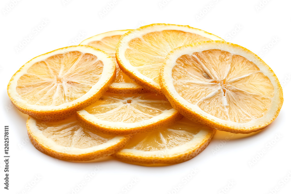 Poster round citrus slices isolated on a white background