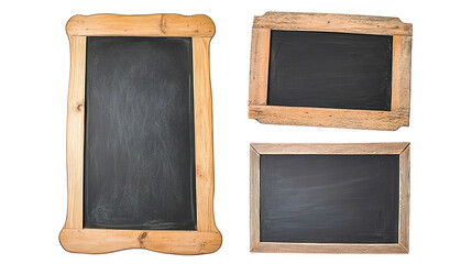 Fototapeta premium Blank Blackboards in Wooden Frames for Creative Use Generative AI