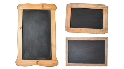 Blank Blackboards in Wooden Frames for Creative Use Generative AI