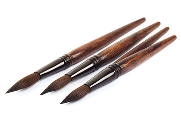 Paint brush set isolated on a white background