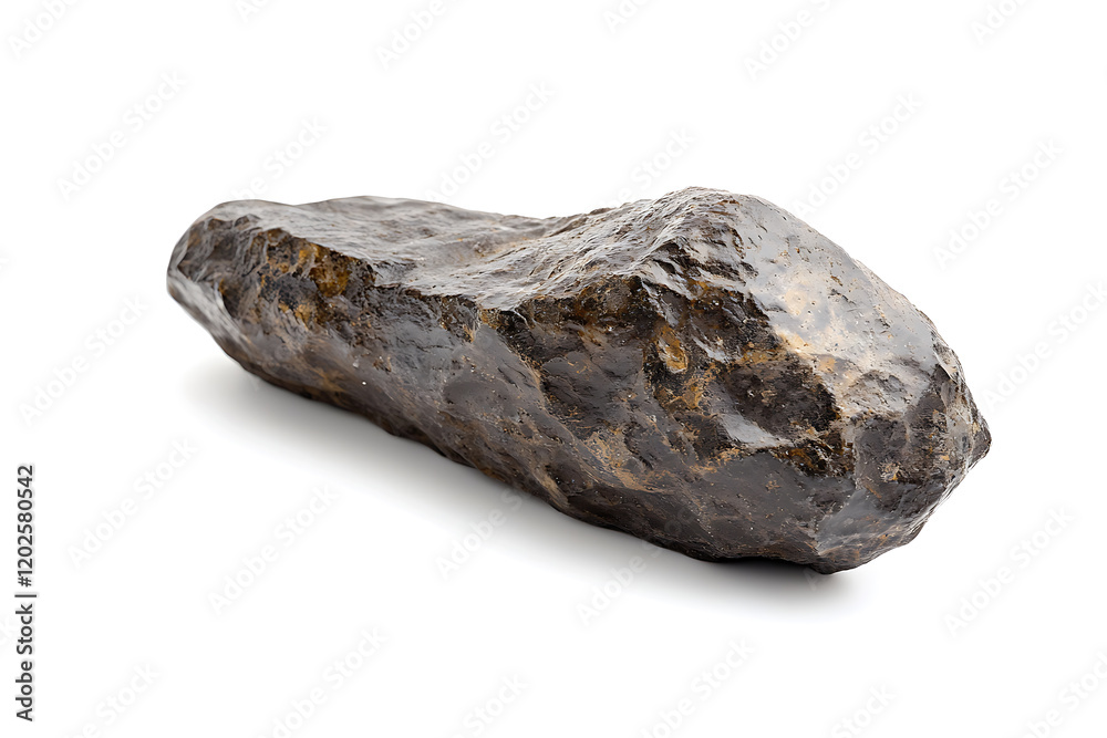 Poster a meteor isolated on a white background