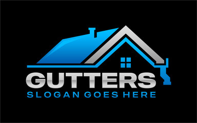 house roof and gutter logo