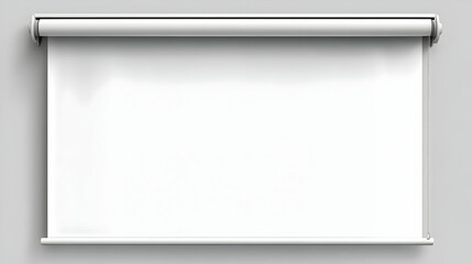 Minimalist Design: Close-Up of a White Roller Blind Against a Neutral Background