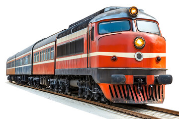 Obraz premium Modern train isolated on a white background