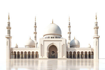 Obraz premium Mosque building isolated on a white background
