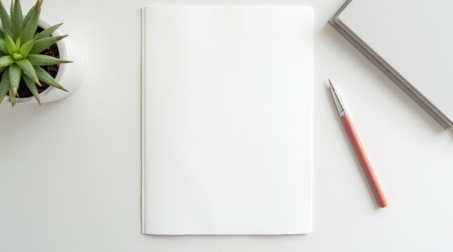 blank college application essay template on a clean desk