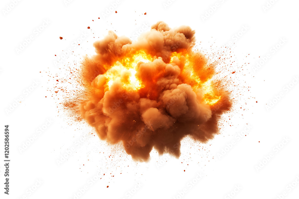 Aufkleber realistic and colorful explosion effect isolated a white background