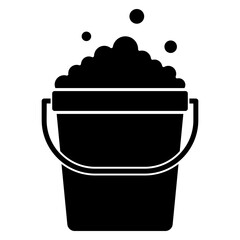 soap water in bucket