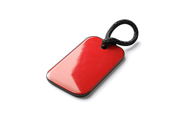 Fototapeta premium Red discount tag isolated a white background