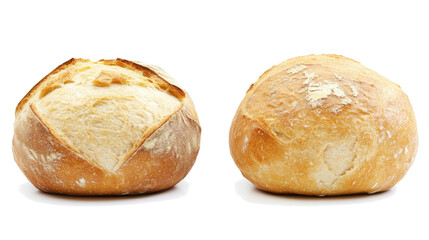 Freshly Baked Bread Loaves on Transparent Background Generative AI