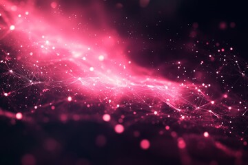 Obraz premium Abstract space nebula in vibrant pink and purple hues