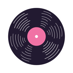 Vinyl record isolated flat vector illustration