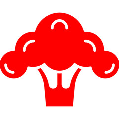 Broccoli icon single vector illustration