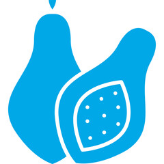 Papaya icon single vector illustration
