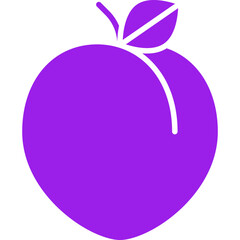 Plum icon single vector illustration