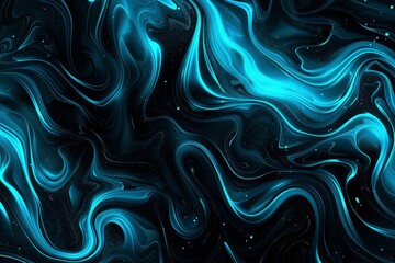 Obraz premium Dynamic swirls of blue liquid, mesmerizing abstract water movement