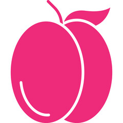 Peach icon single vector illustration