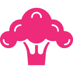 Broccoli icon single vector illustration