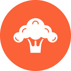 Broccoli icon single vector illustration