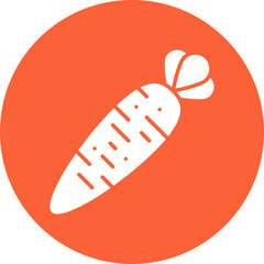 Carrot icon single vector illustration