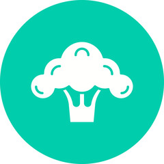 Broccoli icon single vector illustration
