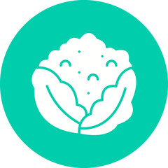 Cauliflower icon single vector illustration