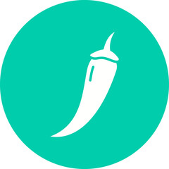 Chilli icon single vector illustration