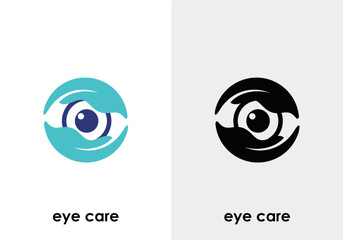 Eye Care Logo Symbol Icon. Health and Eye Care Brand Vector Logo Template