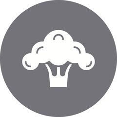 Broccoli icon single vector illustration