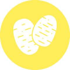 Potato icon single vector illustration