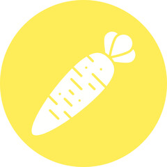 Carrot icon single vector illustration