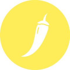 Chilli icon single vector illustration