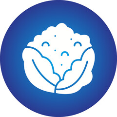 Cauliflower icon single vector illustration