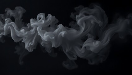 Dark Background with Gray Smoke Cloud Design