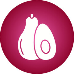 Avocado icon single vector illustration