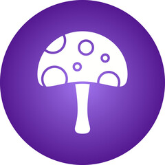 Mushroom icon single vector illustration