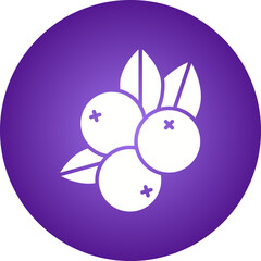 Blueberry icon single vector illustration