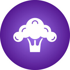 Broccoli icon single vector illustration