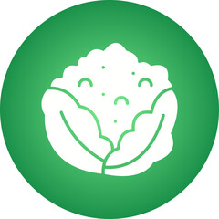 Cauliflower icon single vector illustration