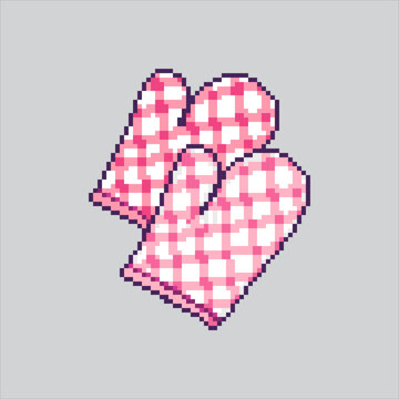 recommend clip art: Pixel art illustration Kitchen Gloves. Pixelated Chef Gloves. Kitchen Chef Gloves Icon pixelated for the pixel art game and icon for website and video game. old school retro.